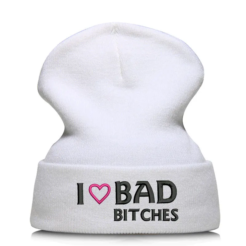 Шапка бини Skullie вязаная шапка носок Зимняя Вышивка крутой панк для мужчин и
