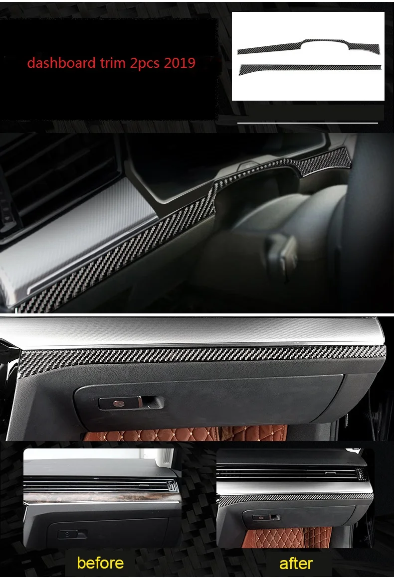 

For Volkswagen Matogan CC 2019 carbon fiber Car interior dashboard trim 2pcs