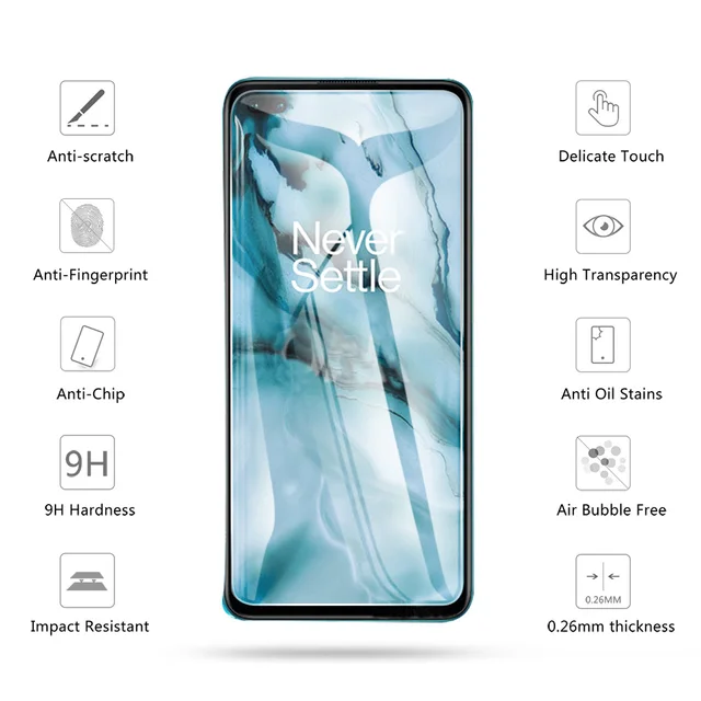 REY 3x Pellicola Protettiva In Vetro Temperato Per ONEPLUS Nord – 9H+ – Premium, Trasparente E Oleofobico - 2