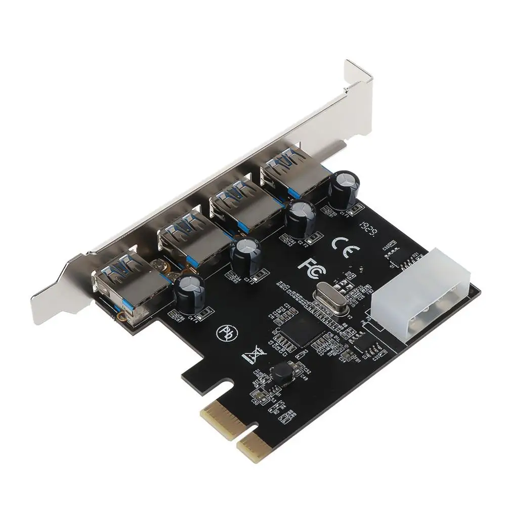 Адаптер расширения PCI E для концентратора USB 3 0 с 4 портами Express скорость 5 Гбит/с