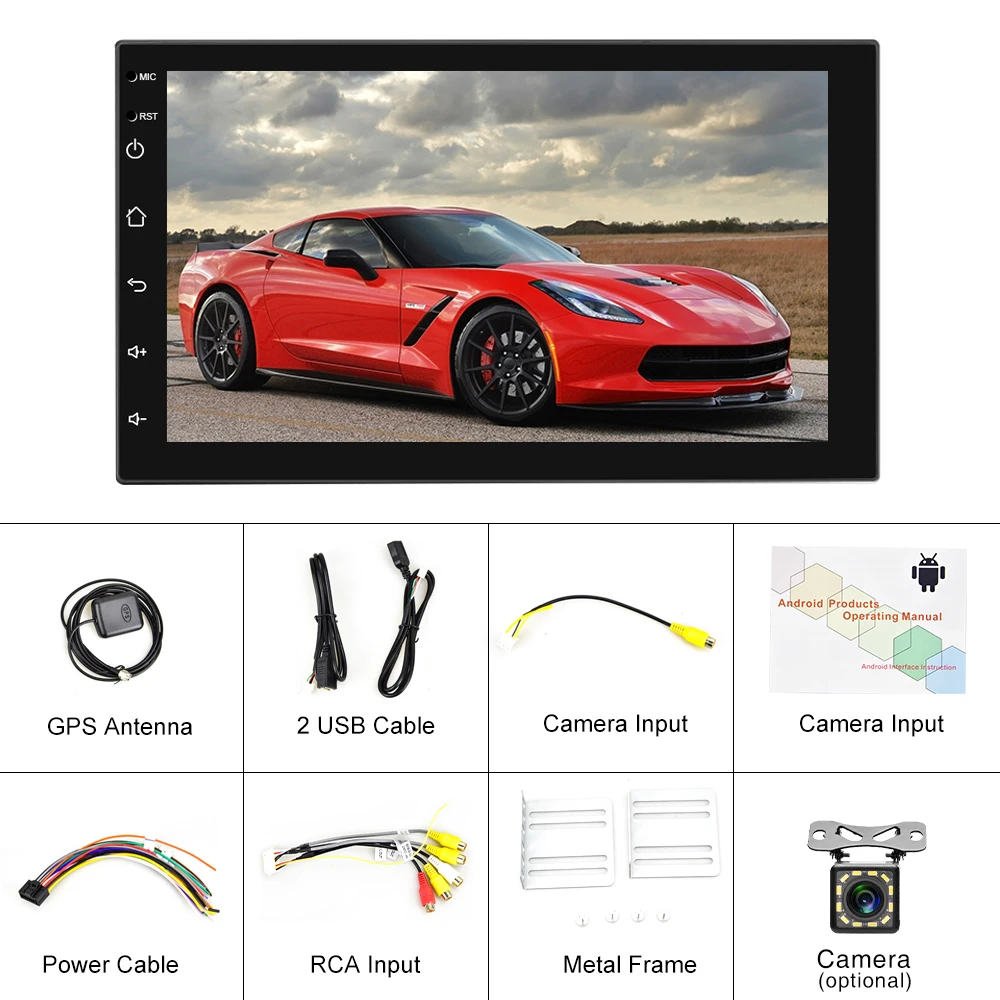 Camecho Android 9 1 автомобильный Радио мультимедийный плеер ''HD GPS навигация для VW Passat