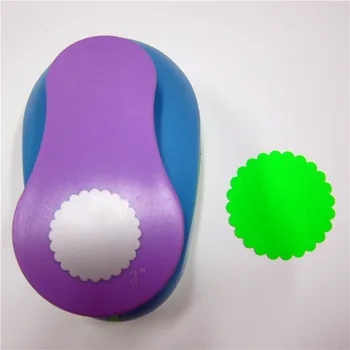 

3'' wave Circle Embossing Diy Paper Printing Card Cutter Scrapbook Shaper Large Device Hole Punch Kids Handmade Craft Gift