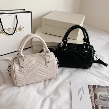 

New Arrival Textured Bags Female 2020 New Style Korean-style Embroider Line Versatile Crossbody Bag Casual Simple Handbag Fashio