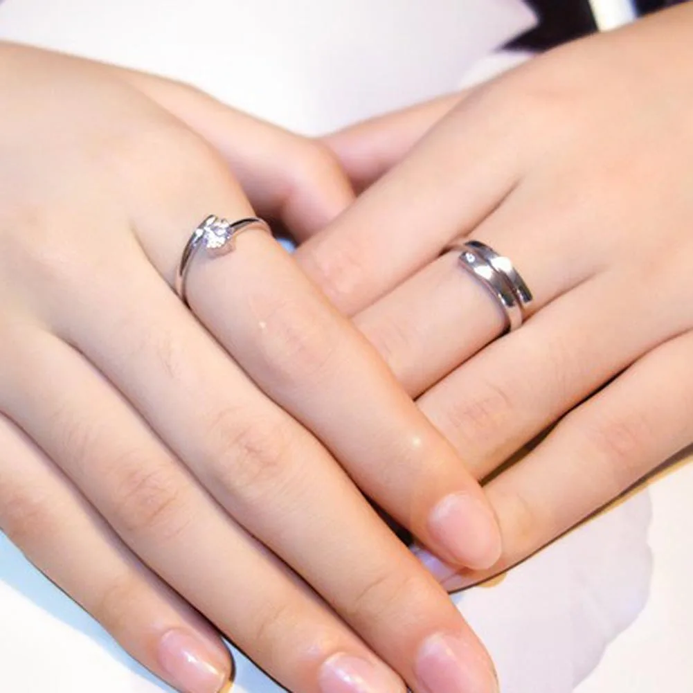 Хрустальное серебряное кольцо с четырьмя когтями, открывающее пару, Ms. Retro, модное высококачественное свадебное кольцо, новинка года