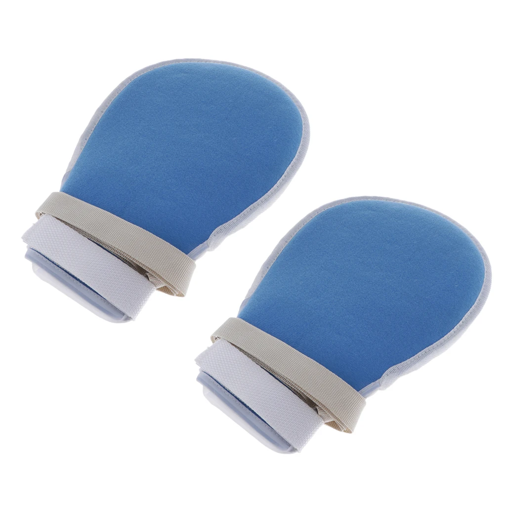 2x Adjustable Finger Control Mitts Hospital Home Hand Restraints Gloves Infection Protectors Prevent Scratch for Patient Elderly