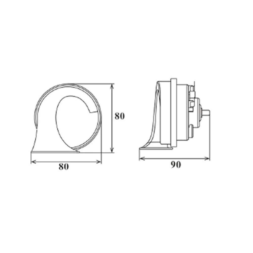 2 шт Улитка рог мотоцикл Водонепроницаемый Универсальный громкий Улитка воздушный рог сирена 105дБ 12 В автомобильные аксессуары