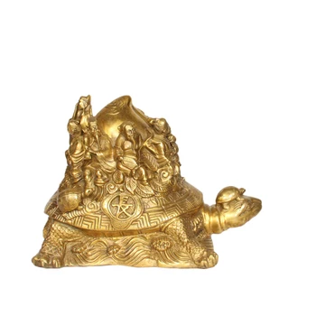 

MOZART Pure Copper Dragon Turtle Ornaments Eight Immortals Turtle Ba Xian Guo Hai Eight Immortals Crossing The Sea Crafts