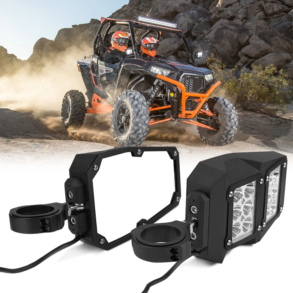 Боковые зеркала заднего вида UTV 1 5 2 дюйма со светодиодной подсветкой для polaris rzr 1000