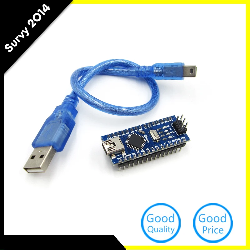 MINI USB Nano V3.0 ATmega328P CH340G 5V 16M Micro Controller Board For Arduino Nano CH340 USB Driver with USB Cable UHS 