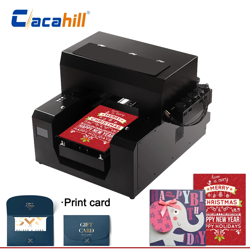 

Envelope printing multicolor A3 UV flatbed printer uses Epson L1800 print head for business card/sticker/greeting card printing