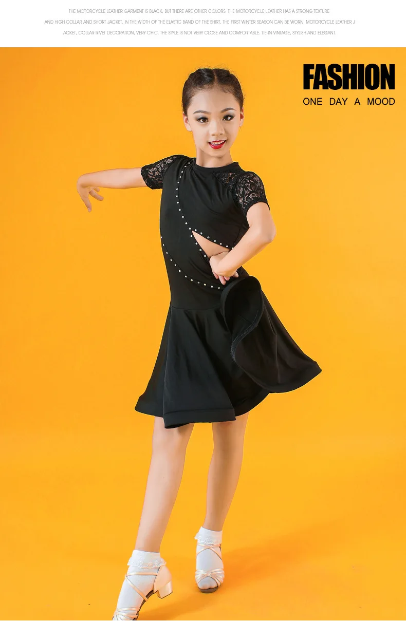 Children Professional Latin Dance Dress for Girls Ballroom Dance Competition Dresses kids Modern Waltztango  Cha Cha Costumes (5)