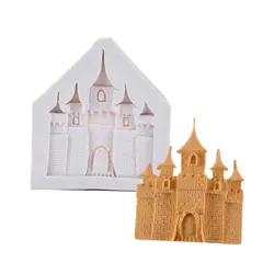 Сказочный замок, силиконовая форма для украшения шоколадного торта, форма для детской тематической вечеринки, дня рождения, украшение