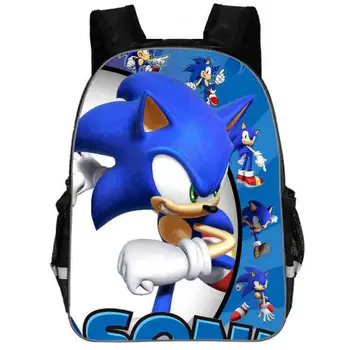 

11-16 Inch Children School Bags Cartoon Doll Super Mario Sonic Backpacks For Boys Girls Mario Bros Bag Students Birthdays Gifts