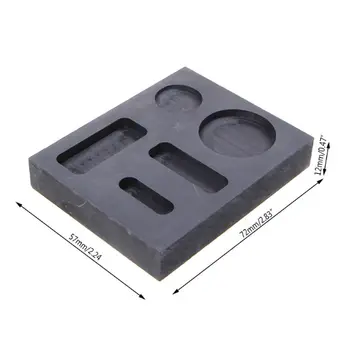 

4pcs Graphite Crucible Set, Ingot Mold Set High Purity Graphite Torch Melting Ca N58F