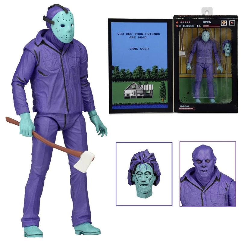 

With Music Original NECA Horror Friday the 13th Destroy Jason Video Game Power Play Version Action Figure Model Toy Doll Gift