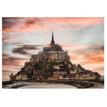 

5D DIY Diamond Painting World Famous Scenic "Mont Saint Michel Abbey" Square Diamond Embroidery round Rhinestones Mosaic Picture