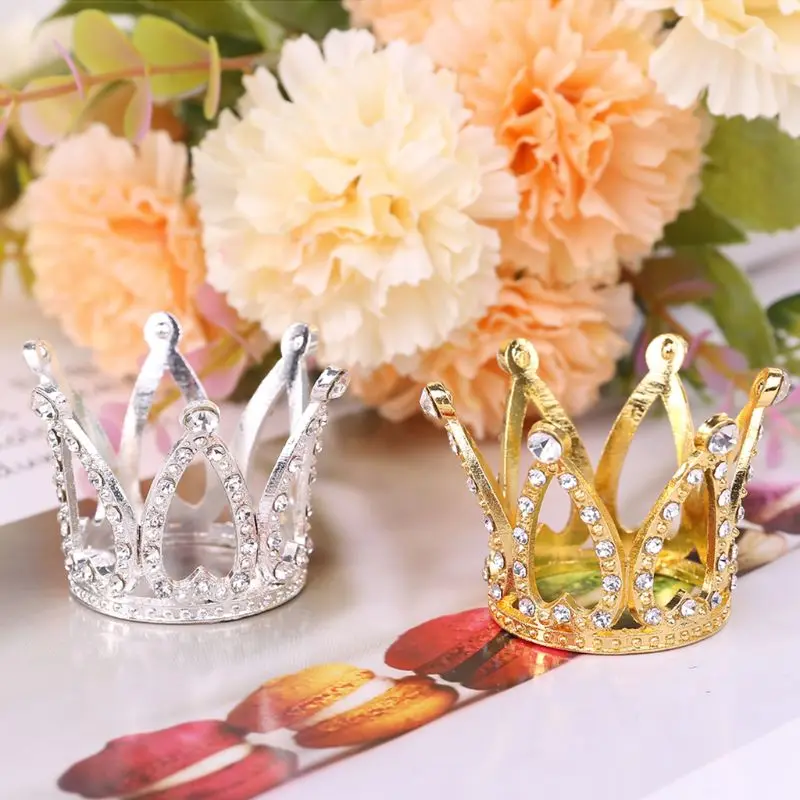 Corona para bebé, accesorios de fotografía, diadema, anillo de Mini decoración para recién nacidos, Princesa de lujo, diadema de fiesta de cumpleaños conmemorativa
