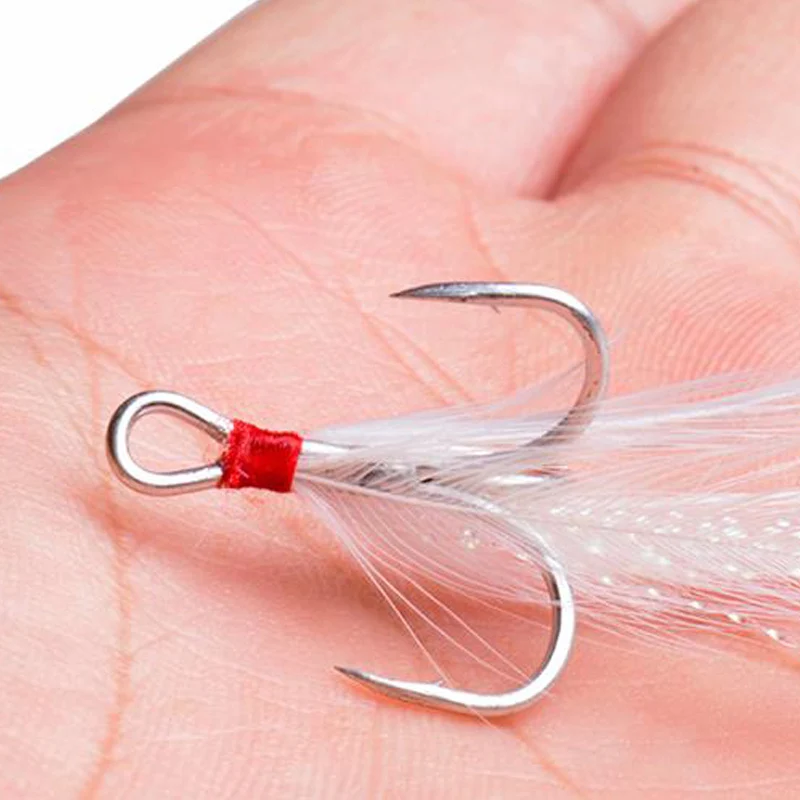 

Fishing Gear Bold Tin Plating Black Fishing Hook High Carbon Steel Treble Overturned Hooks Fishing Tackle Round Bend Bait Hook
