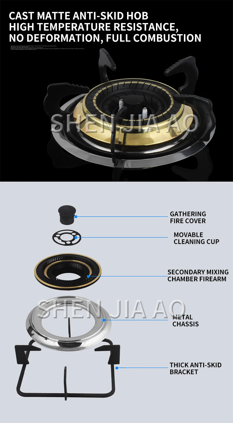 Одноконфорочная двойного назначения газовая плита, природный газ, Варочные панели сжиженный газ плита, настольный огонь-концентрации плита из нержавеющей стали