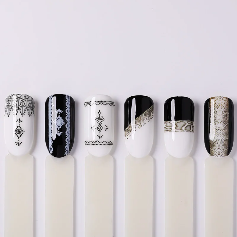 1 Sheet 3D Nail Sticker Sports Style Denim Sexy Snake Mixed Pattern Transfer Sticker Nail DIY Design Decoration Accessories 1 Sheet 3D Nail Sticker Sports Style Denim Sexy Snake Mixed Pattern Transfer Sticker Nail DIY Design Decoration Accessories