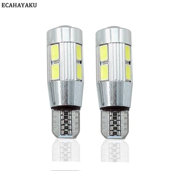 

ECAHAYAKU 10pcs 5W T10 10SMD 5630 LED Bulb Auto Clearance Lights W5W 501 5730 LED Car Light Marker Lamp Parking Bulb Bar Lights