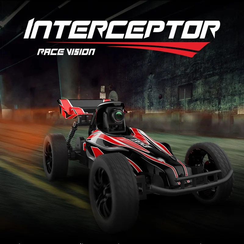 

Hot Sale EMAX 1/18 RC Car 2.4G RWD Electric FPV RC Car With Goggles for Interceptor Control RTR Model Toy for Kids
