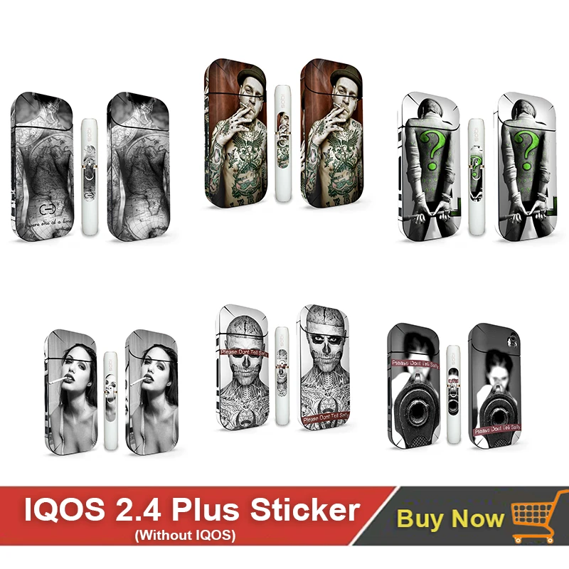 

Cool Men Sexy Lady Patterns skin Sticker for IQOS 2.4 Plus electronic case Cigarette cover for iqos 2.4