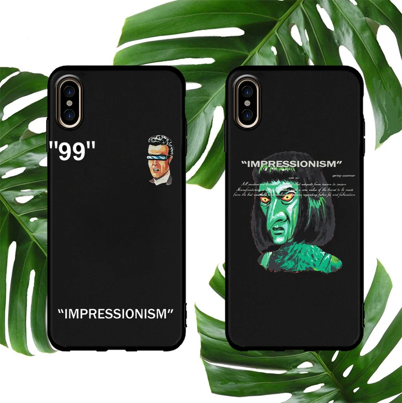 

Luxury brand OW soft case for iphone 11 pro x xs max xr 8 7 6 6s plus silicone phone cover Fashion off Trend fundas coque capa