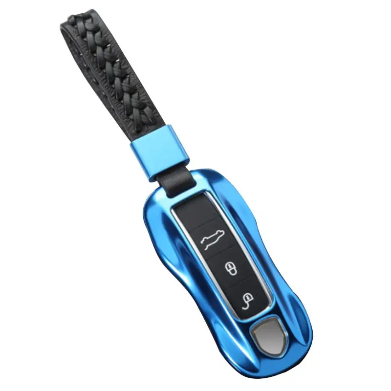 

Car Kelyess Remote Fob Case Cover Metal Protective Shell for Porsche