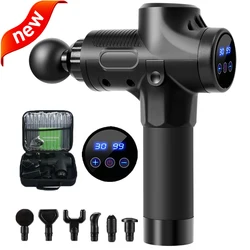 Deep Tissue Body Massager for Muscle Relief and Relaxation (New LCD Black 30)