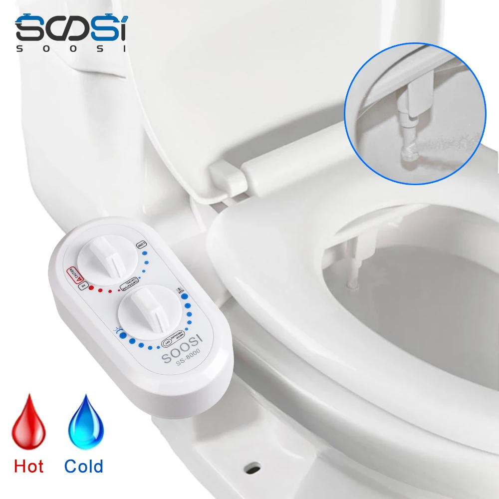 Nonelectric Toilet Bidet Seat Selfcleaning Nozzlefresh Water Bidet Sprayer Mechanical Ass
