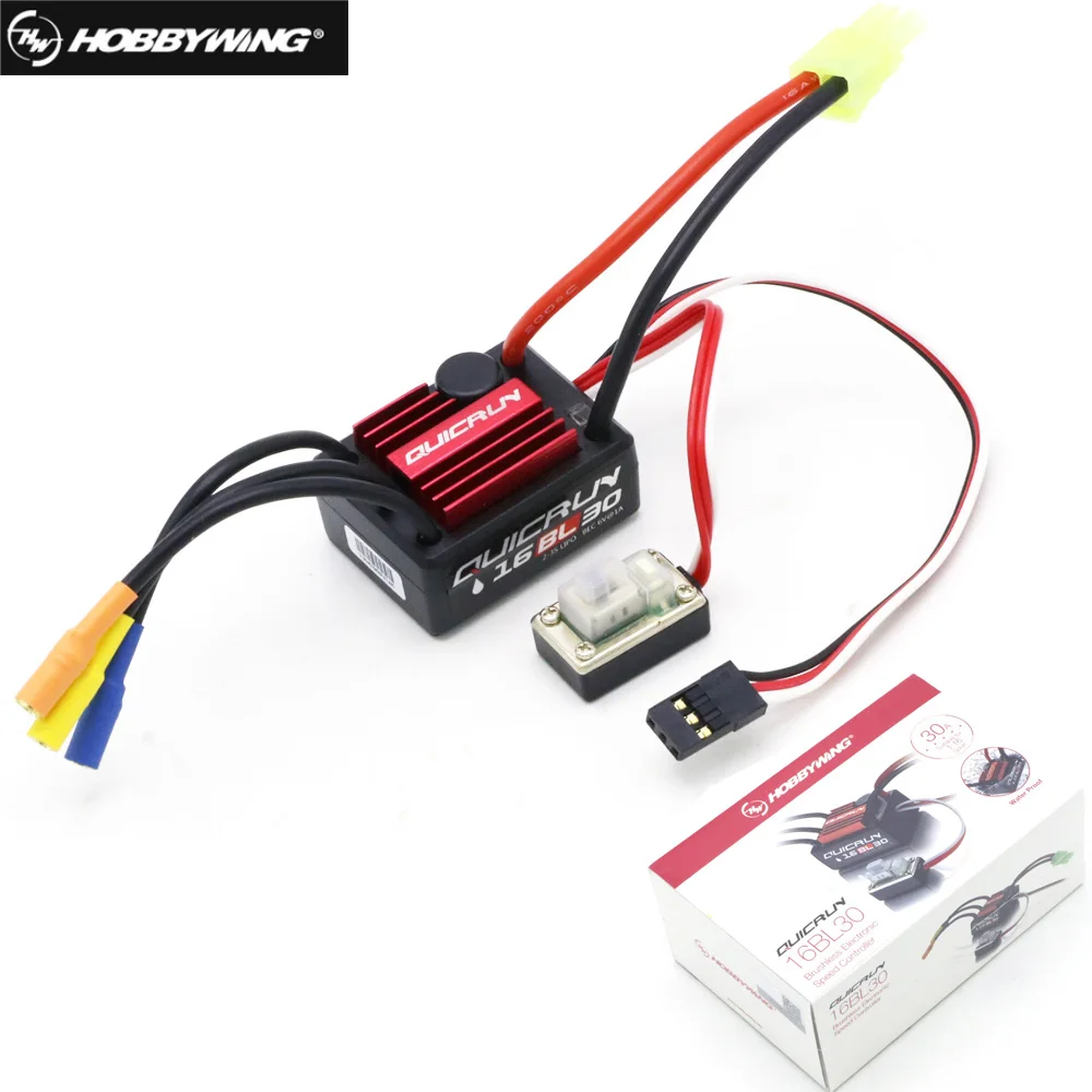 100% Оригинальный Бесщеточный Регулятор Скорости Hobbywing quirun 16BL30 30A для 1/16