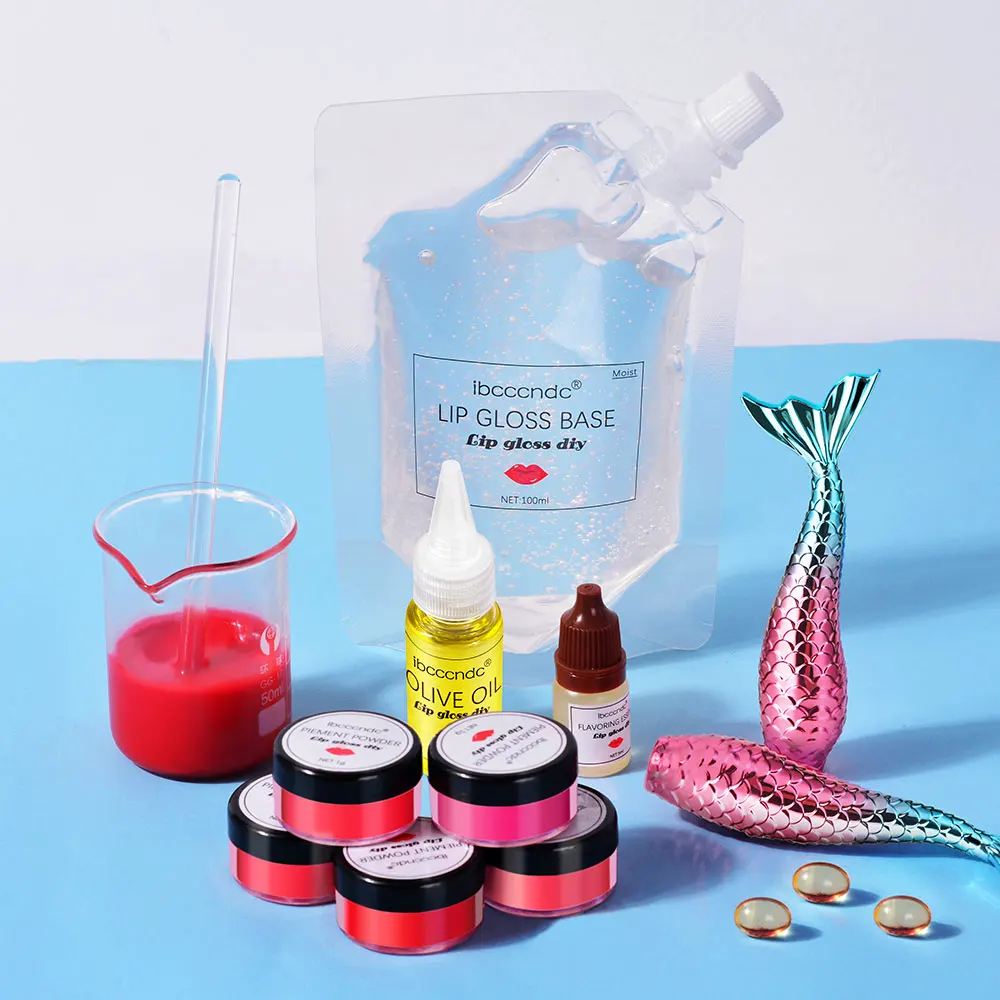 1 Set DIY Lip Gloss Making Kit Long Lasting Moisturizing Lip Gloss Base Lip  Glaze Tube Safe Handmade Cosmetic Makeup Tools Set