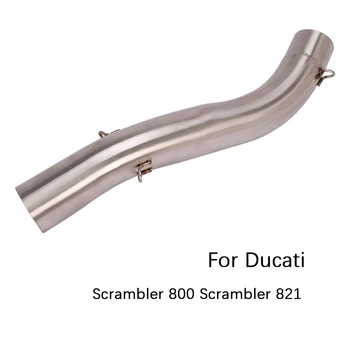 

For Ducati Scrambler 800 Scrambler 821 Motorcycle Exhaust Pipe Middle Link Pipe Slip On 51mm Muffler Stainless Steel MONSTER 797