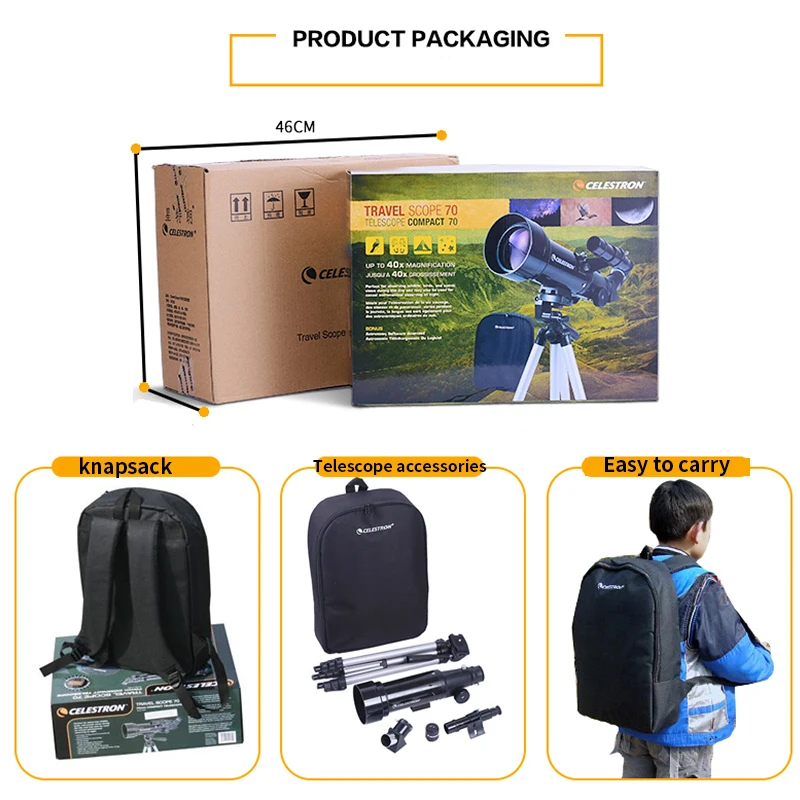 US $141.12 Celestron 70400 entry level high resolution primary school students deep space telescope