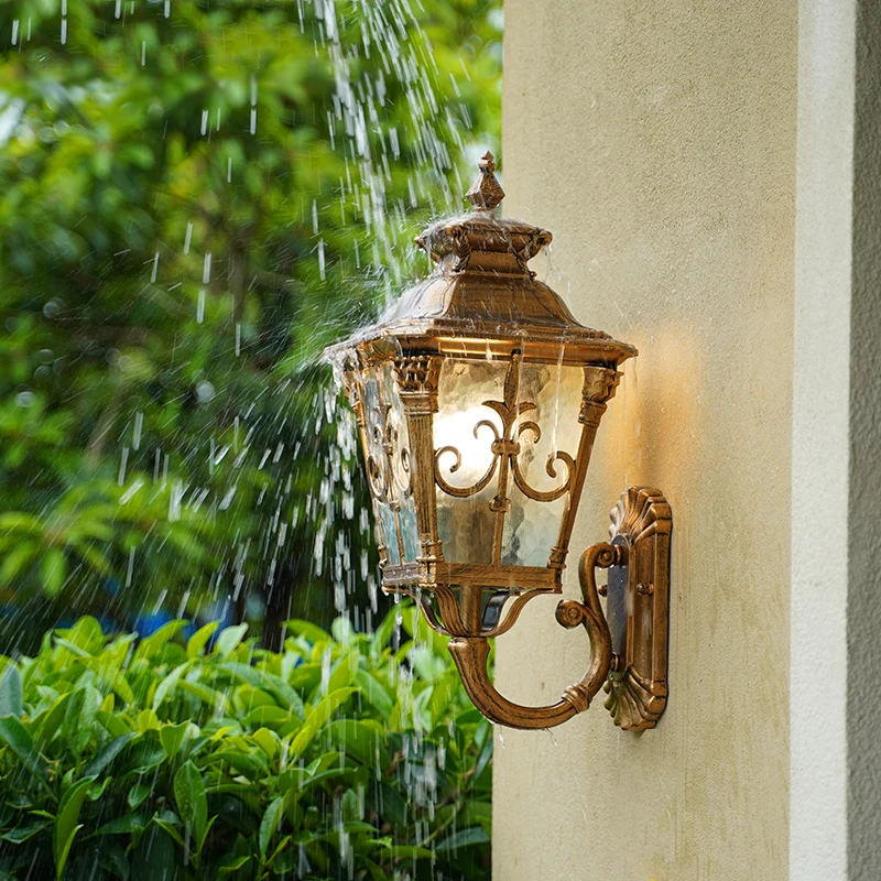 European Retro Outdoor Wall Lamp Waterproof Villa Decoration Landscape Garden Lamp Balcony Corridor Aisle Door Front Wall Lamp