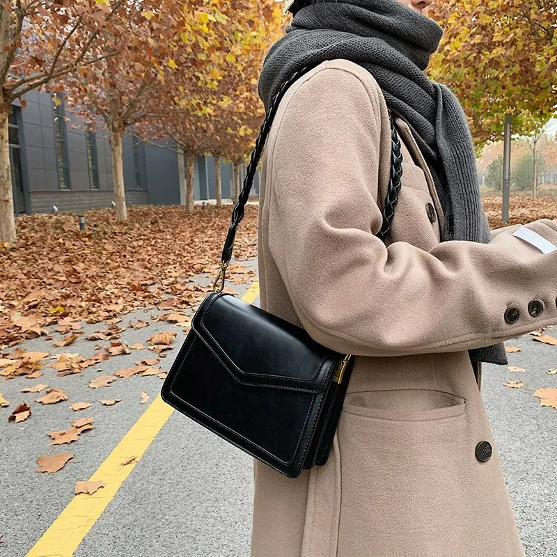 

Mini Women's Small Square Bags 2021 New Luxury Designer Frosted Shoulder Bag Romantic Ladies Messenger Bags Recommended Black