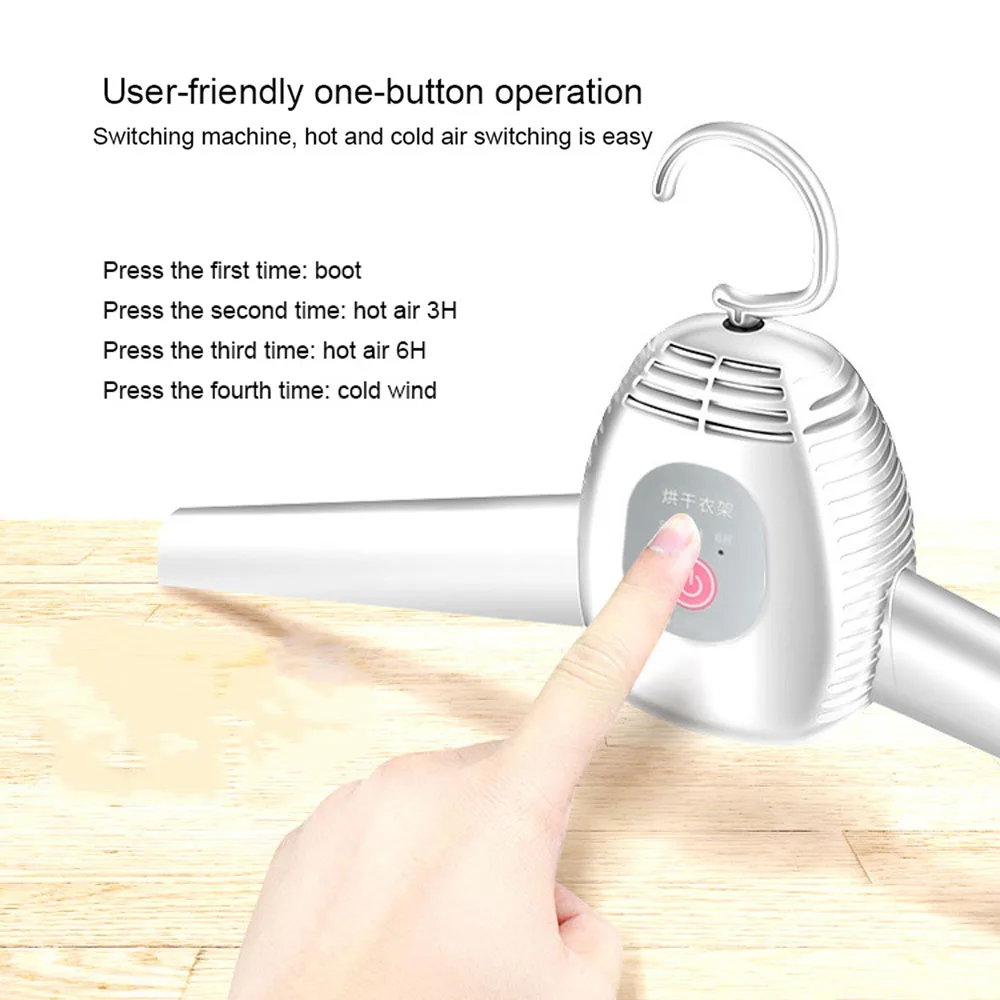 110V/220V Electric Clothes Dryer Hanger Portable Quickly Drying Clothes  Shoes Warm Air Clothes Dryer Heater Drying Machine