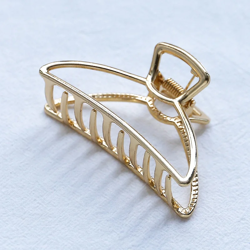 hair claw D Заколки для волос в форме Луны, аксессуары для женщин, геометрический пистолет, черная металлическая заколка-краб, зажим для женщин, новые модные ювелирные изделия, подарки - Цвет: hair claw D