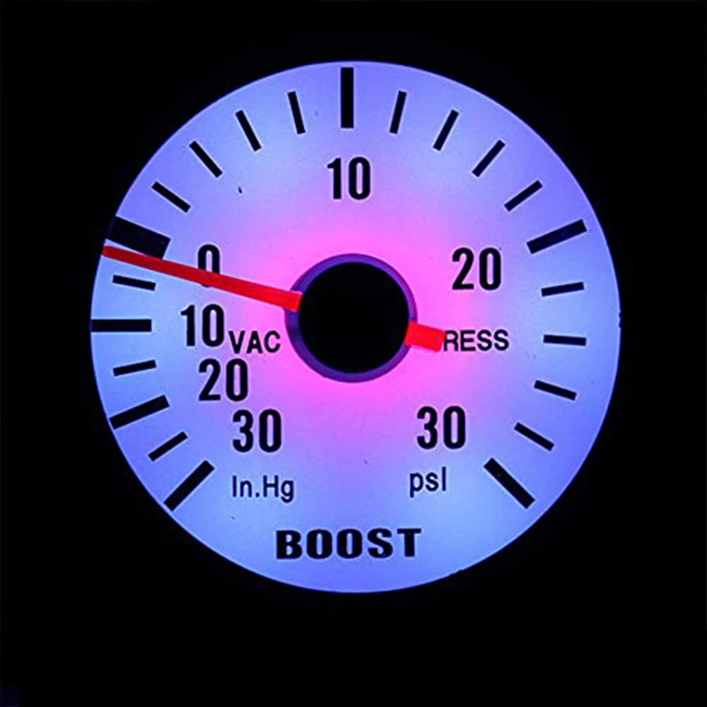 2 ''52 мм синий светодиодный индикатор Turbo Boost Gauge Meter Pointer 0-30 PSI автомобильный турбо Boost Gauge