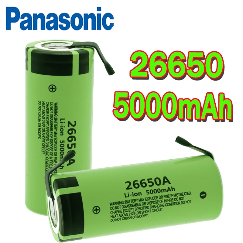 100% Оригинальный Новый аккумулятор для Panasonic 26650A 3 7 в 5000 мАч Высокая емкость 26650