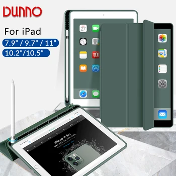 

Case For 2019 iPad 10.2 7th Mini 5 2020 Pro 11 10.5 Air 3 Air 4 Smart Cover with Pencil Holder 9.7 iPad 2017 5th 2018 6th Gen