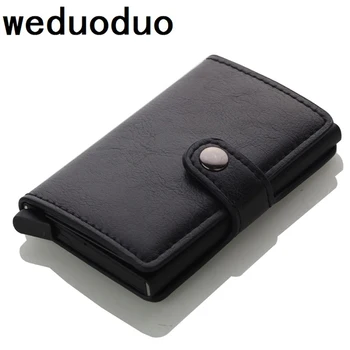 

Business ID Card Case Men Credit Card Holders Fashion Automatic RFID Card Holder Aluminium Bank Card Wallets
