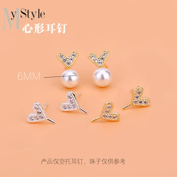 

925 Sterling Silver Earrings accessories love hollow earrings earrings earrings handmade DIY material accessories