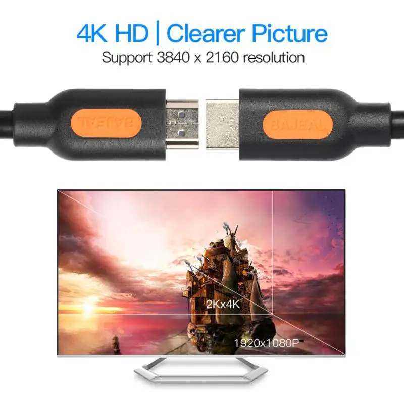 4K HD 19+ 1 бескислородная медь OFC HDMI 2,0 аудио-видео кабель для HDTV PC
