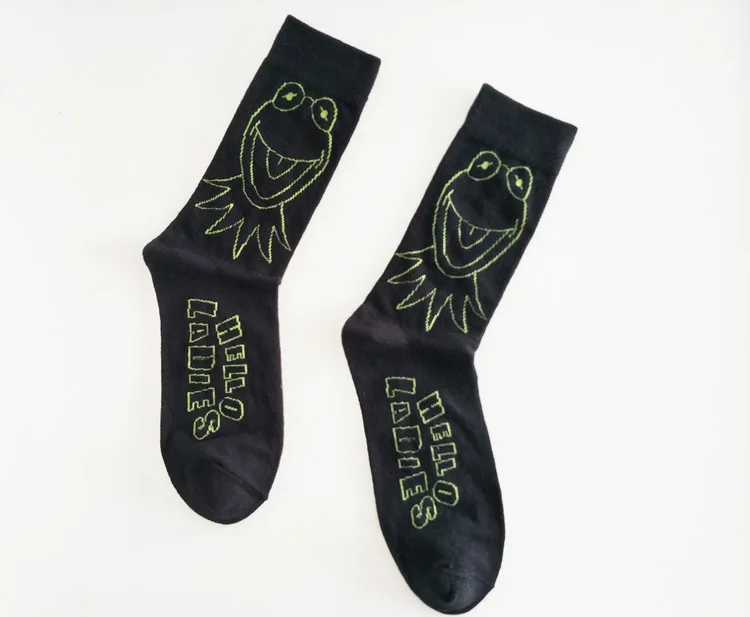 Мужские хлопковые носки с мультяшным животным принтом лягушки носки для влюбленных модные повседневные персонализированные милые