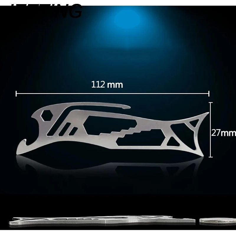 1PCS Multifunction Outdoor Camping Hand Tool Mini Pocket Ultra-thin Tactical Wrench Screwdriver Bottle Opener