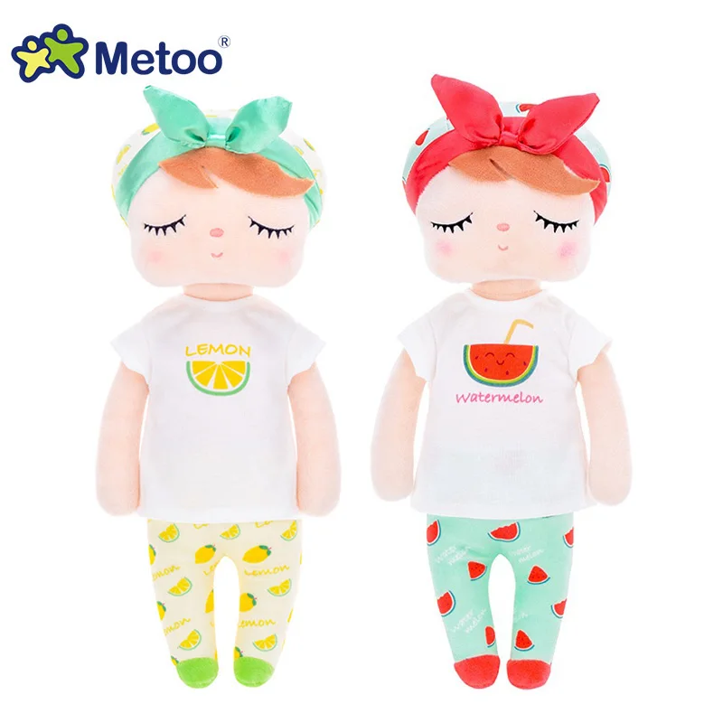 

34cm Soft Metoo Fruit Angela Doll Stuffed Plush Toys Watermelon peach Fresh Cute Kawaii Kids birthday Christmas Gift for Girls