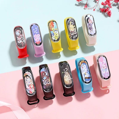 Children's Cartoon Watch LED Display Screen Waterproof Touch Electronic Watch Boy Girl Cartoon Bracelet Watch for Gift Reloj