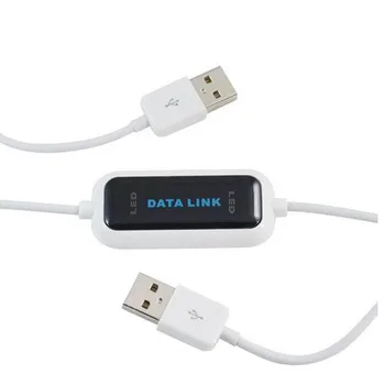 

Hot! High Speed USB PC To PC Online Share Sync Link Net Direct Data File Transfer Bridge LED Cable Easy Copy Between 2 Computer
